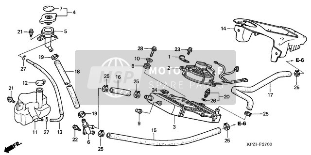 Honda SES125 2003 Radiateur pour un 2003 Honda SES125